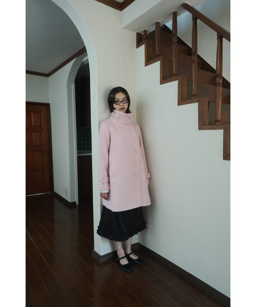 セール】2way round collar middle coat / 2WAYラウンドカラーPコート