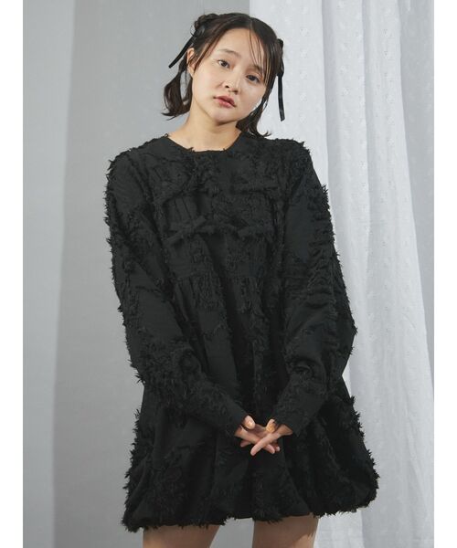 バルーンリボンミニワンピース（ワンピース）｜merry jenny（メリー