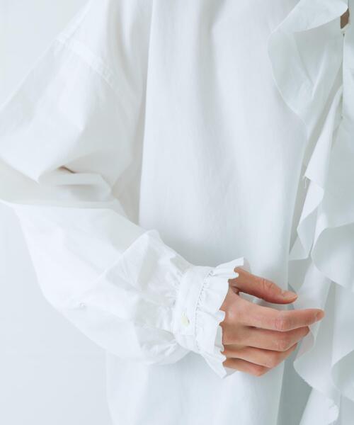 コットンフリルカラーシャツ（シャツ/ブラウス）｜かぐれ（カグレ）の