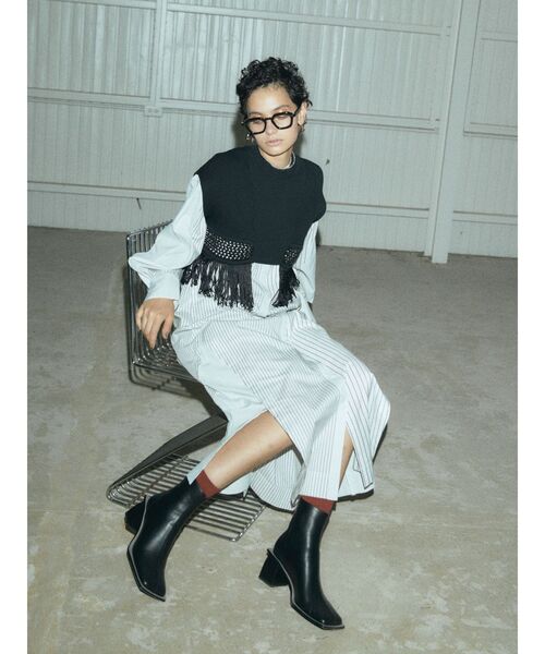 UN3D.（アンスリード）の「ワイドスクエアショートブーツ（ブーツ