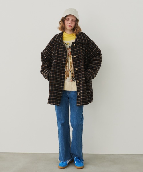 セール】金釦ミドルコート（ステンカラーコート）｜Unitage