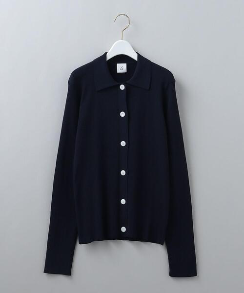 6（ロク）の「＜6(ROKU)＞RIB SHIRT CARDIGAN/カーディガン