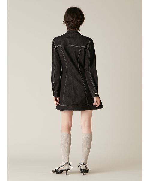 ボウタイデニムミニワンピース（ワンピース）｜LILY BROWN（リリー