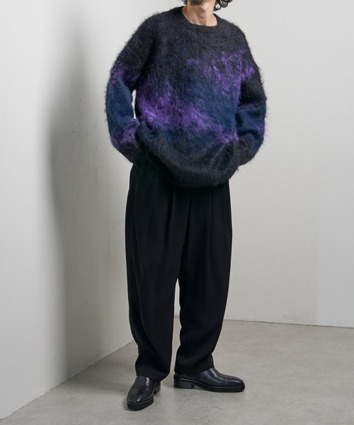 Lui's（ルイス）の「グラデーションシャギークルーネックニット