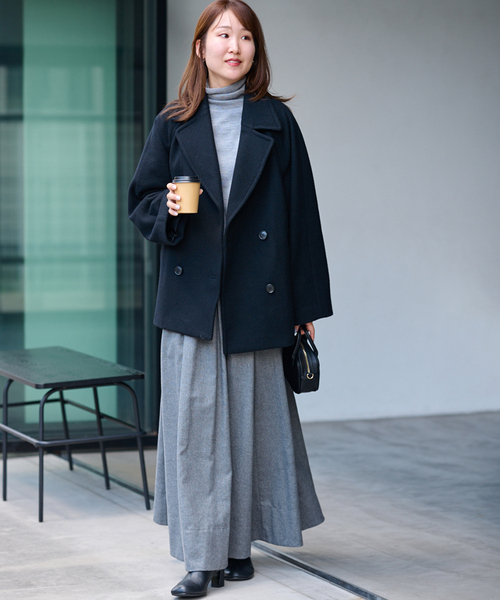 セール】《WEB限定》尾州ウールショートPコート（ピーコート