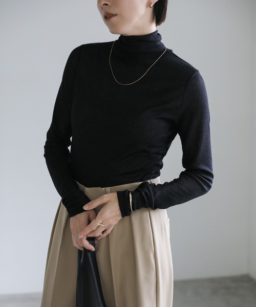 シアーテレコハイネックトップス（Tシャツ/カットソー）｜select MOCA