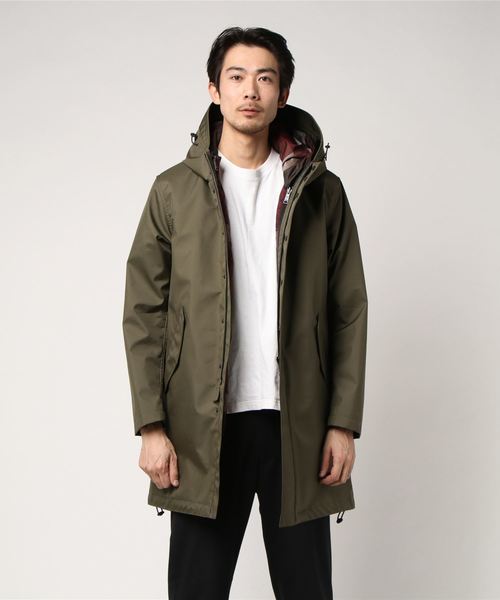 ブラックレーベル クレストブリッジ 羊毛 モッズ コート 2way BLACK