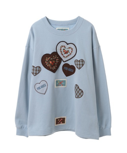 PINK HOUSE（ピンクハウス）の「Rambling Hearts刺繍ハートワッペン