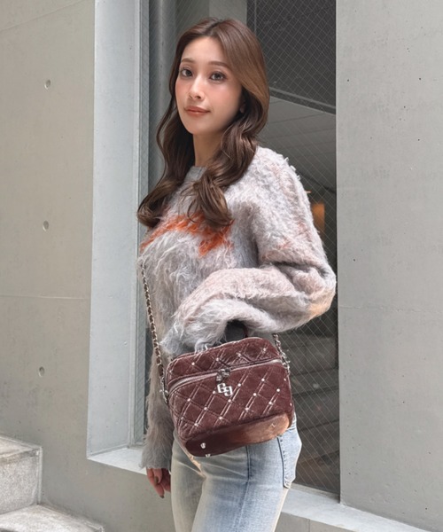 ZOZO限定！！】ラインストーンキルティングBAG（ショルダーバッグ