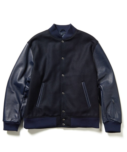SOPHNET.（ソフネット）の「LEATHER SLEEVE VARSITY JACKET