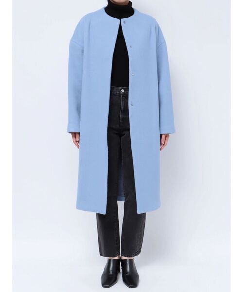 ELENDEEK 美品クールネックノーカラーコート 着用3回 ELENDEEK 美品