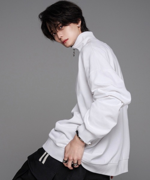 extra quality Ring half zip long T / エクストラクオリティーリング