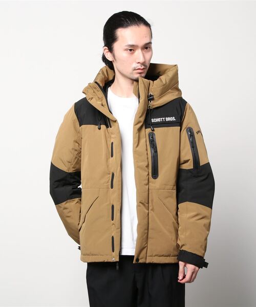 schott（ショット）の「Schott(ショット) 2TONE DOWN JACKET/ツートン