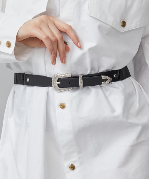 TOGA PULLA 本革レザーベルト ダブルバックルTPO2-AH524 TOGA PULLA 本