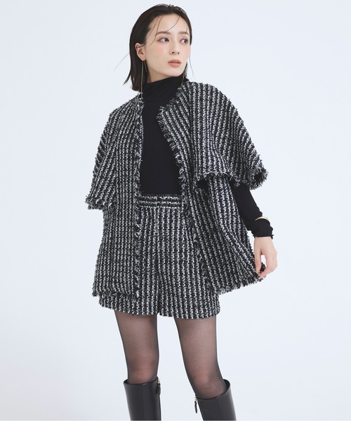 anuans（アニュアンス）の「ツイードケープジャケット（その他アウター