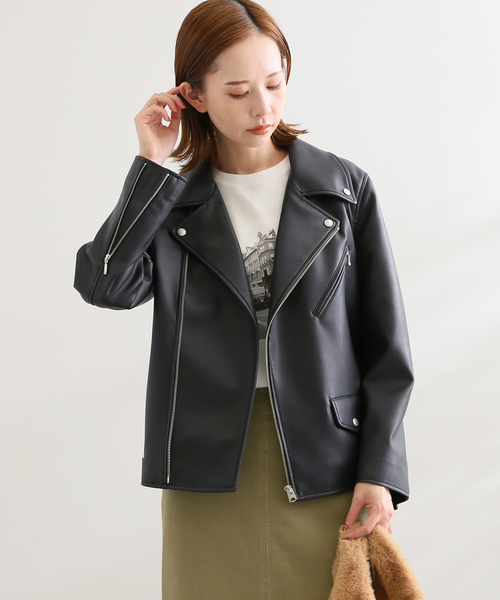 SLOBE IENA（スローブイエナ）の「FAUXレザーWライダース（ライダース