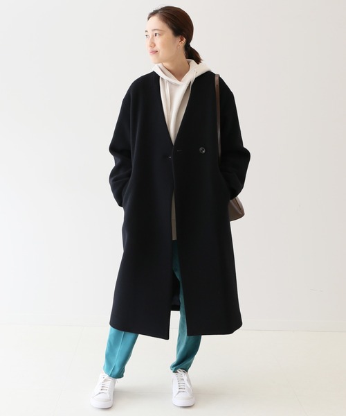 SLOBE IENA（スローブイエナ）の「Super100 ダブルモッサVネックノー