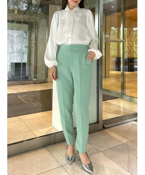 CELFORD（セルフォード）の「ニットコンビオーガンジーフレアブラウス