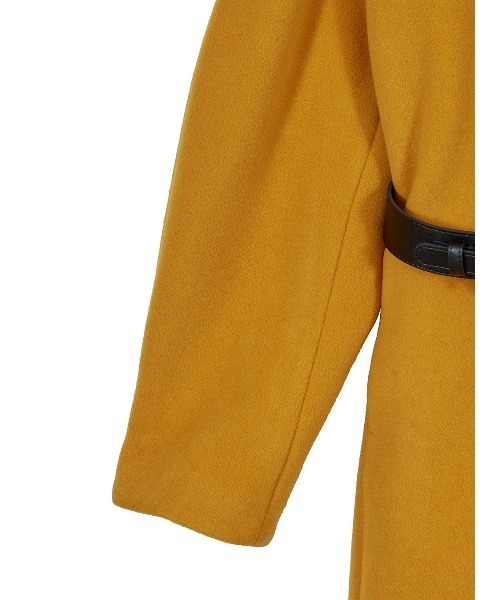 Ameri（アメリ）の「UND PLUMP SLEEVE BELTED COAT（ノーカラーコート