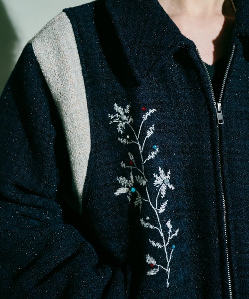 Camphor wood（カンファーウッド）の「flower embroidery lame tweed