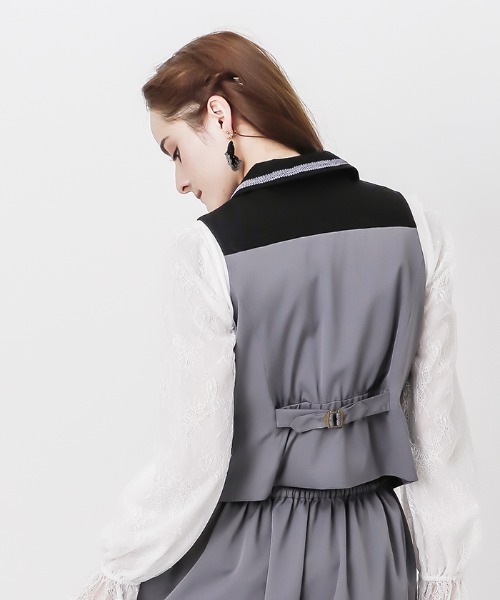 axes femme（アクシーズファム）の「花刺繍クラシックベスト（ベスト