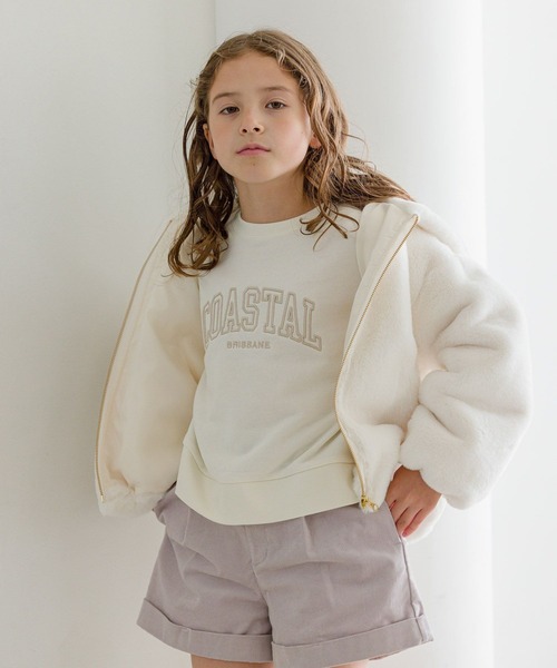 GLOBAL WORK（グローバルワーク）の「洗えるフワモコファーZIPパーカー