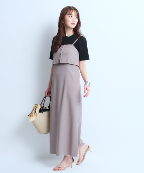 JUSGLITTY（ジャスグリッティー）の「レイヤードキャミワンピース