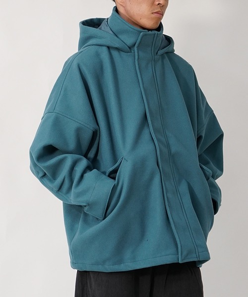 MinoriTY】メルトン素材ドルマンマウンテンパーカーブルゾン ドルマン