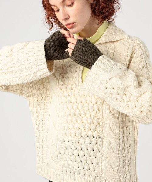 セール】Johnstons of Elgin カシミヤ リブニットグローブ（手袋