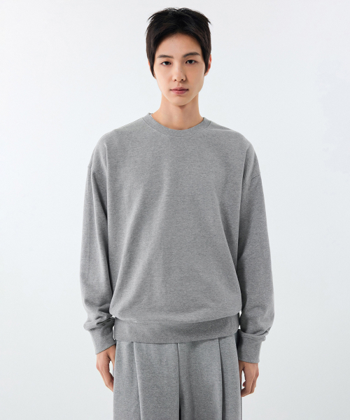 セール】オーバーサイズスウェットシャツ [ミディアムグレー