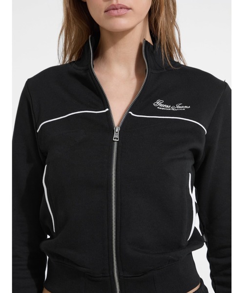 GUESS JEANS Full Zip Mock Neck Sweat トラックジャケット | GUESS