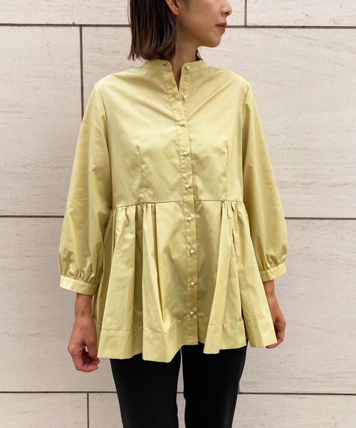 Sono（ソーノ）の「【SONO/ソーノ】パールボタン タックペプラム