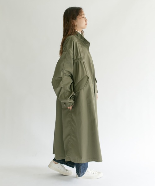 KBF（ケイビーエフ）の「BACKギャザーミリタリーコート（ミリタリー