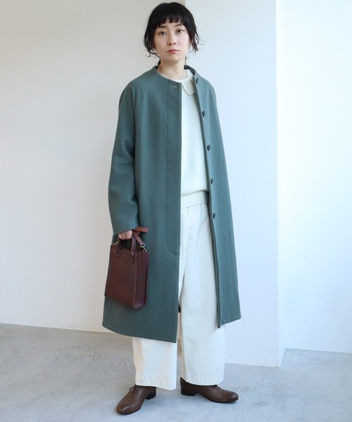 yuni（ユニ ）の「super100 Wool ラグランコクーンコート（その他