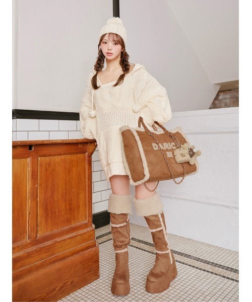 Darich（ダーリッチ）の「フェイクムートンニーハイブーツ（ブーツ