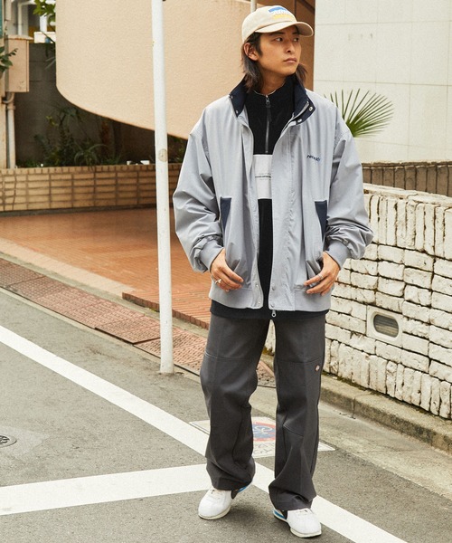 retock's】ロゴ刺繍 オーバーサイズベロアハーフジッププルオーバー