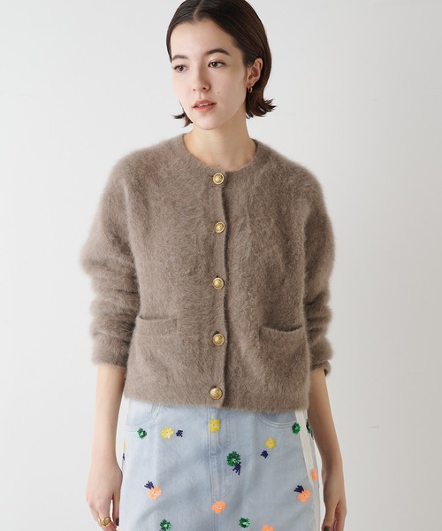 Whim Gazette（ウィムガゼット）の「カシミヤ混ファーニットジャケット