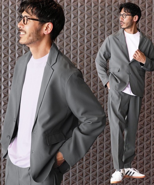 セール】【セットアップ】リラックスシルエット テーラードジャケット