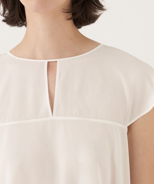 DES PRES（デ・プレ）の「シルクシフォンストレッチ フレンチスリーブ