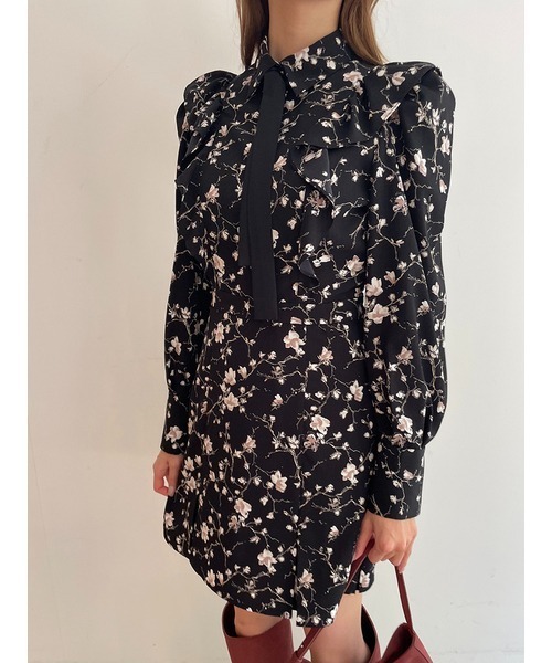 SNIDEL（スナイデル）の「Sustainableプリントフリルミニワンピース