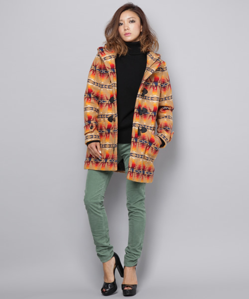 PENDLETON×HYS TIMES総柄 ダッフルコート（ダッフルコート）｜HYSTERIC