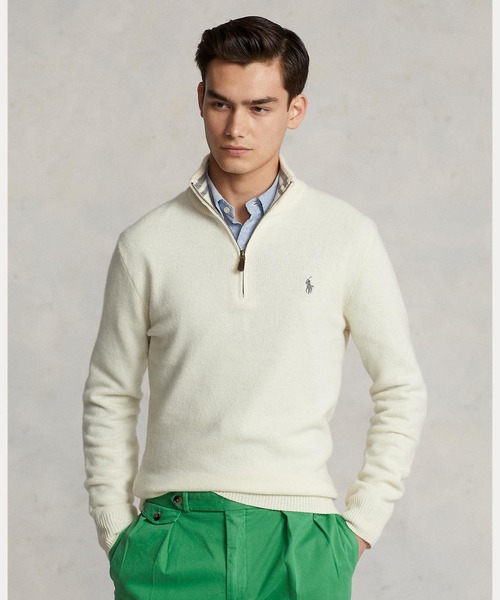 ウールカシミヤ クォータージップ セーター（ニット/セーター）｜POLO