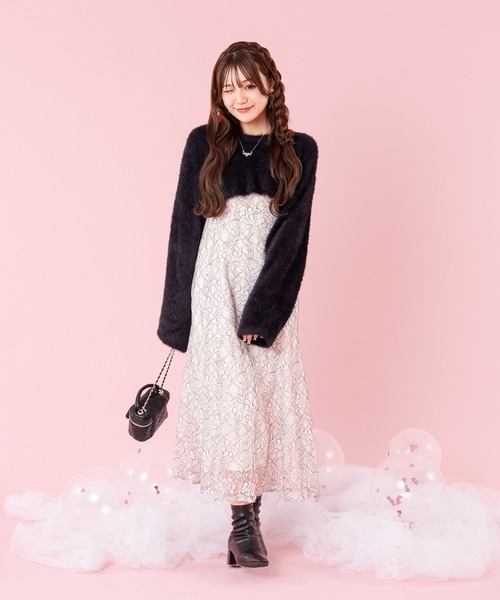6周年記念アイテム】ふわふわニット＋レースキャミワンピース