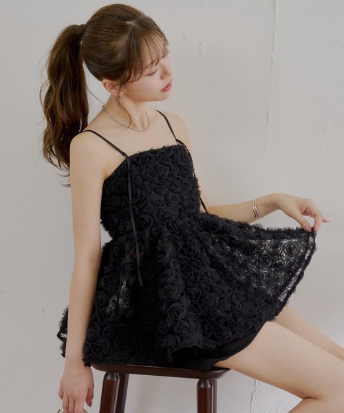 セール】【SALON by Chico】ローズチュールペプラムブラウス（シャツ