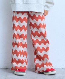 キッズのパンツ（オレンジ/橙色系・ボーダー柄）ファッション通販