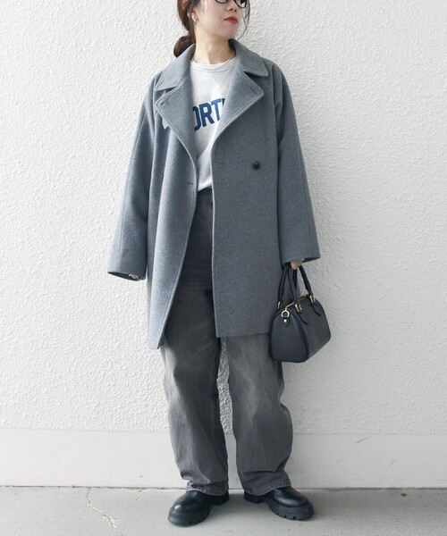 セール】SHIPS any: スタンド & ダブル カラー コート 24FW（その他