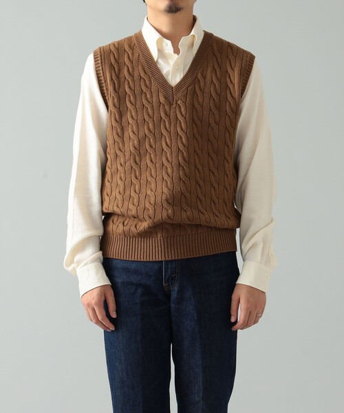 BAFY（バフィー）の「BAFY × BEAMS F / 別注 ケーブル ニットベスト