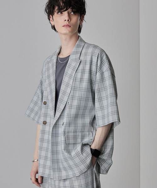 セットアップ】ドレープ オーバーサイズ ピークドラペルWテーラード