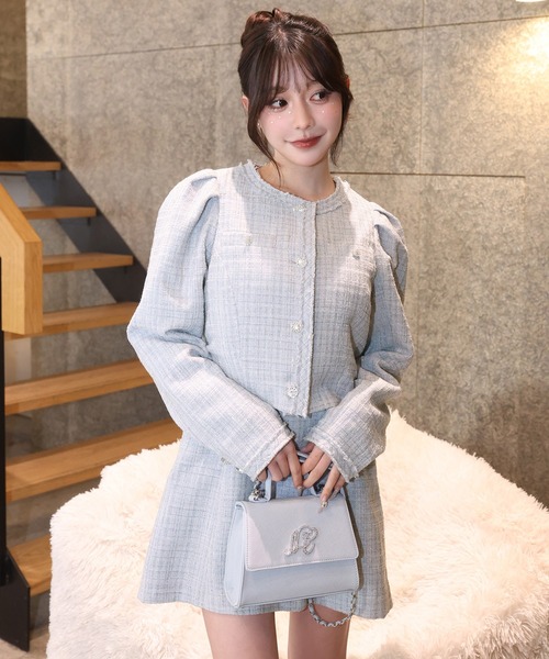 セール】【Twinkle collection】ビジューリボンミニワンピース