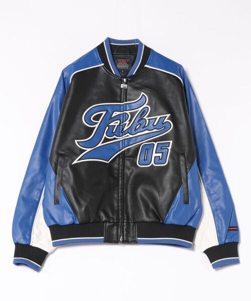 セール】【FUBU】 Faux Leather Game Jacket/フブ/フェイクレザー